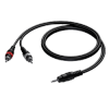 Procab CAB711/10 3.5 mm Jack male stereo - 2 x RCA/Cinch male 10 meter
